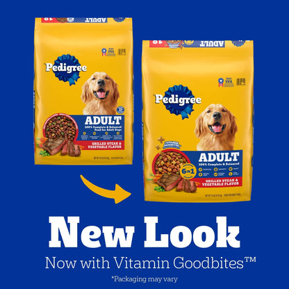 Pedigree Complete Nutrition Dry Dog Food, Steak & Vegetable