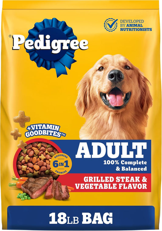 Pedigree Complete Nutrition Dry Dog Food, Steak & Vegetable