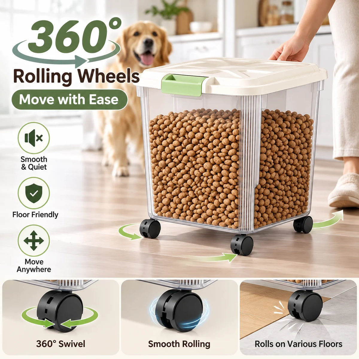 25KG Large Capacity Pet Food Storage