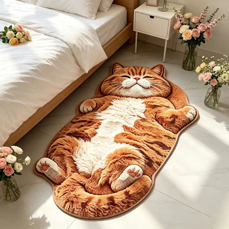 PurrPlush™ 🐱🤎 — Adorable Chubby Cat Rug