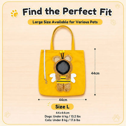 Portable Crossbody Pet Carrier Bag with Leash Set, Head-Out Shoulder Travel Bag for Cats Puppies Small Dogs Outdoor Walking