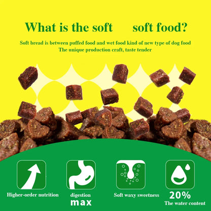A bag of fresh soft food double flavor dog food meat food puppy dog teddy small dogs senior dogs