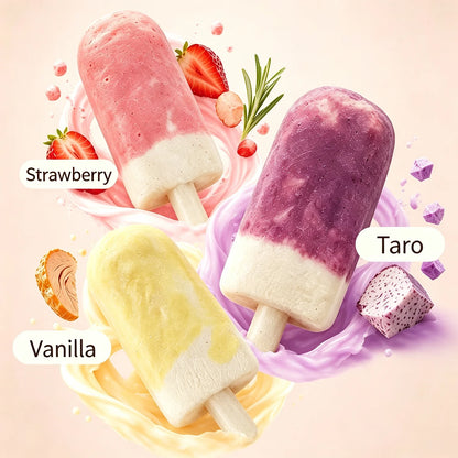 Chicken Wrapped Collagen Dog Chews - Ice Cream Glaze Flavor Dog Treat - Strawberry, Vanilla and Taro - Free Reward Snack for Dog