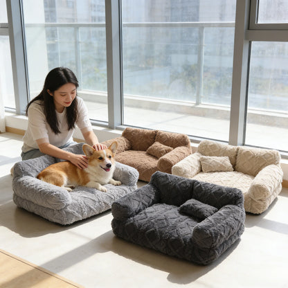 PawRelax Plush Bed - Soft, Secure & Anxiety-Reducing