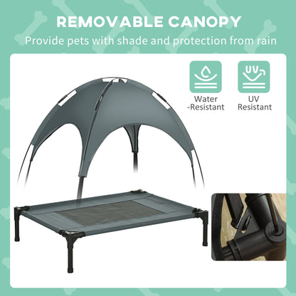 Elevated Dog Bed with Removable Canopy,30 inch